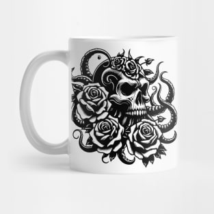 skull kraken design Mug